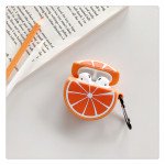 Wholesale Cute Design Cartoon Silicone Cover Skin for Airpod (1 / 2) Charging Case (Orange)